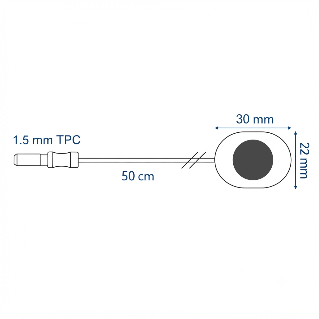 Surface Electrode 28x20mm 50cm TP