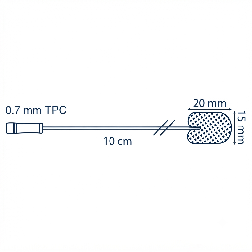 Surface Electrode 15x20mm Natus 10cm TP 0,7mm
