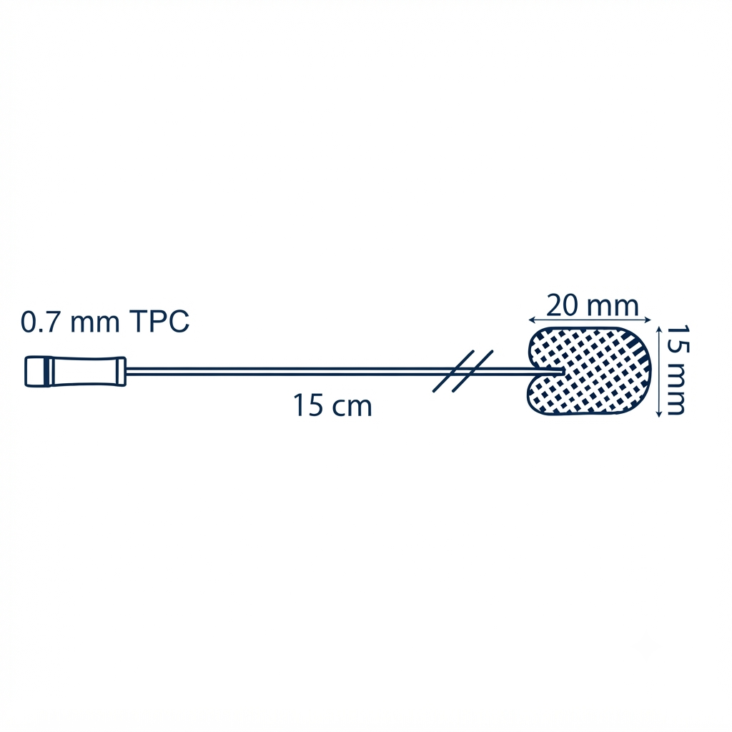 Surface Electrode 15x20mm Natus 15cm TP 0,7mm