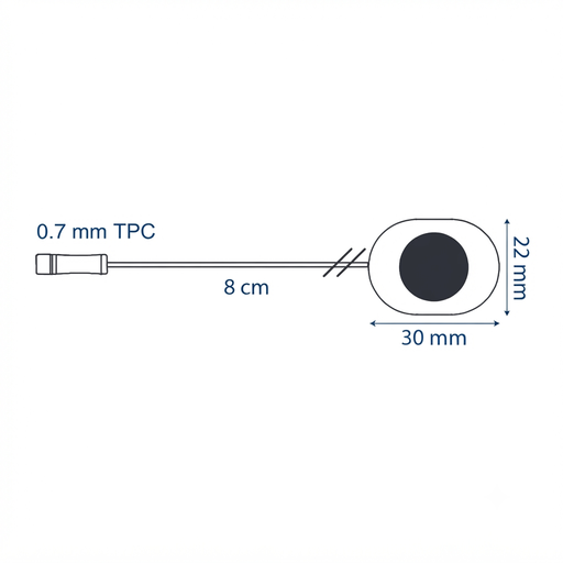 [C360-9013S0242] Surface Electrode 28x20mm Natus 10cm TP 0,7mm 