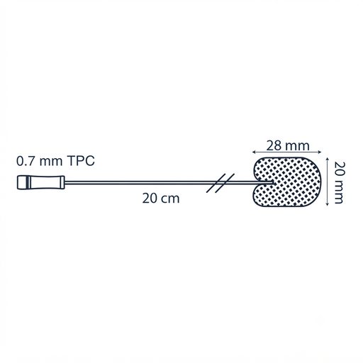 [C360-9021S0235] Surface Electrode 28x20mm Natus 20cm TP 0,7mm