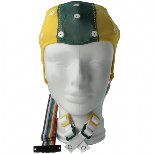 [C110-SPE1-SM/XSM1X] Touca 21 Elétrodos ECI SM/XSM(48-52)cm Amarela & Verde