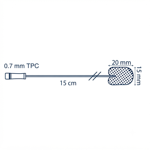 [C360-9013S0225] Surface Electrode 15x20mm Natus 15cm TP 0,7mm